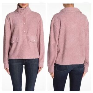 C&C California Faux Shearling Pullover Teddy Jacket